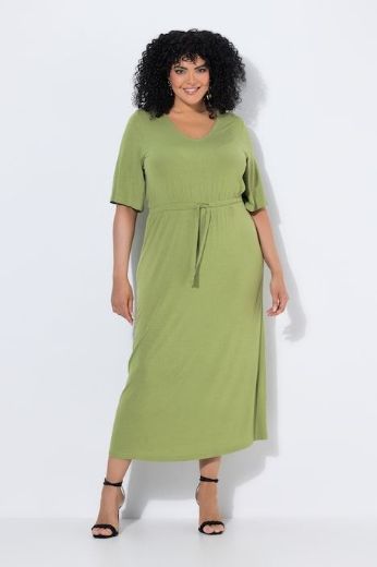 Plus size veliki brojevi Haljina maxi kratkih rukava A kroja za punije