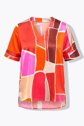 Plus size veliki brojevi Bluza kratkih rukava V ovratnika za punije