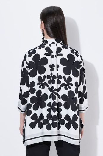 Plus size veliki brojevi Bluza 3/4 rukava asimetričnog kroja za punije