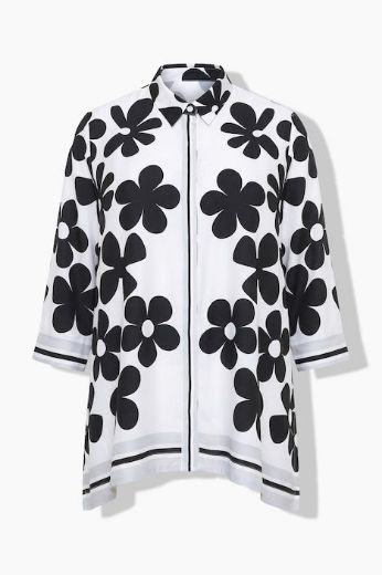 Plus size veliki brojevi Bluza 3/4 rukava asimetričnog kroja za punije