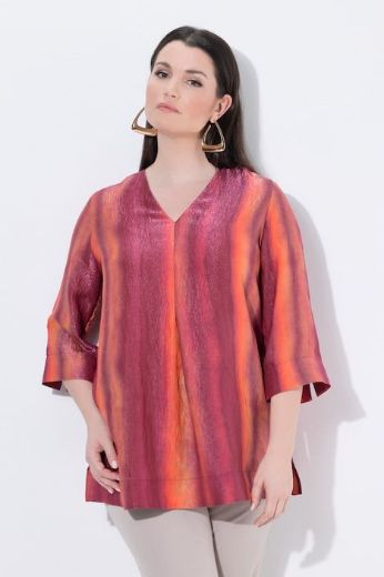 Plus size veliki brojevi Tunika 3/4 rukava V ovratnika za punije