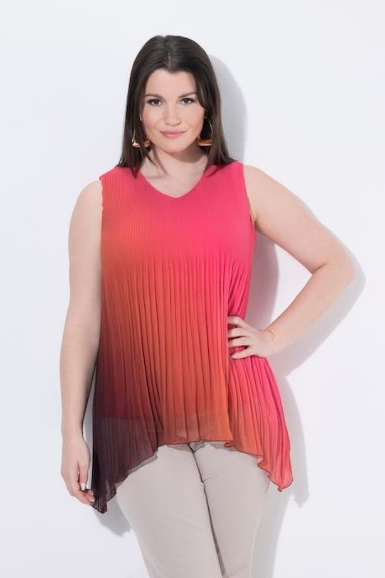 Plus size veliki brojevi Bluza bez rukava A kroja za punije