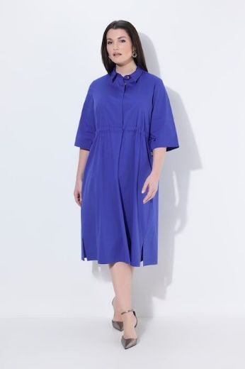 Plus size veliki brojevi Haljina midi 3/4 rukava A kroja za punije