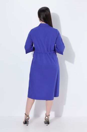 Plus size veliki brojevi Haljina midi 3/4 rukava A kroja za punije