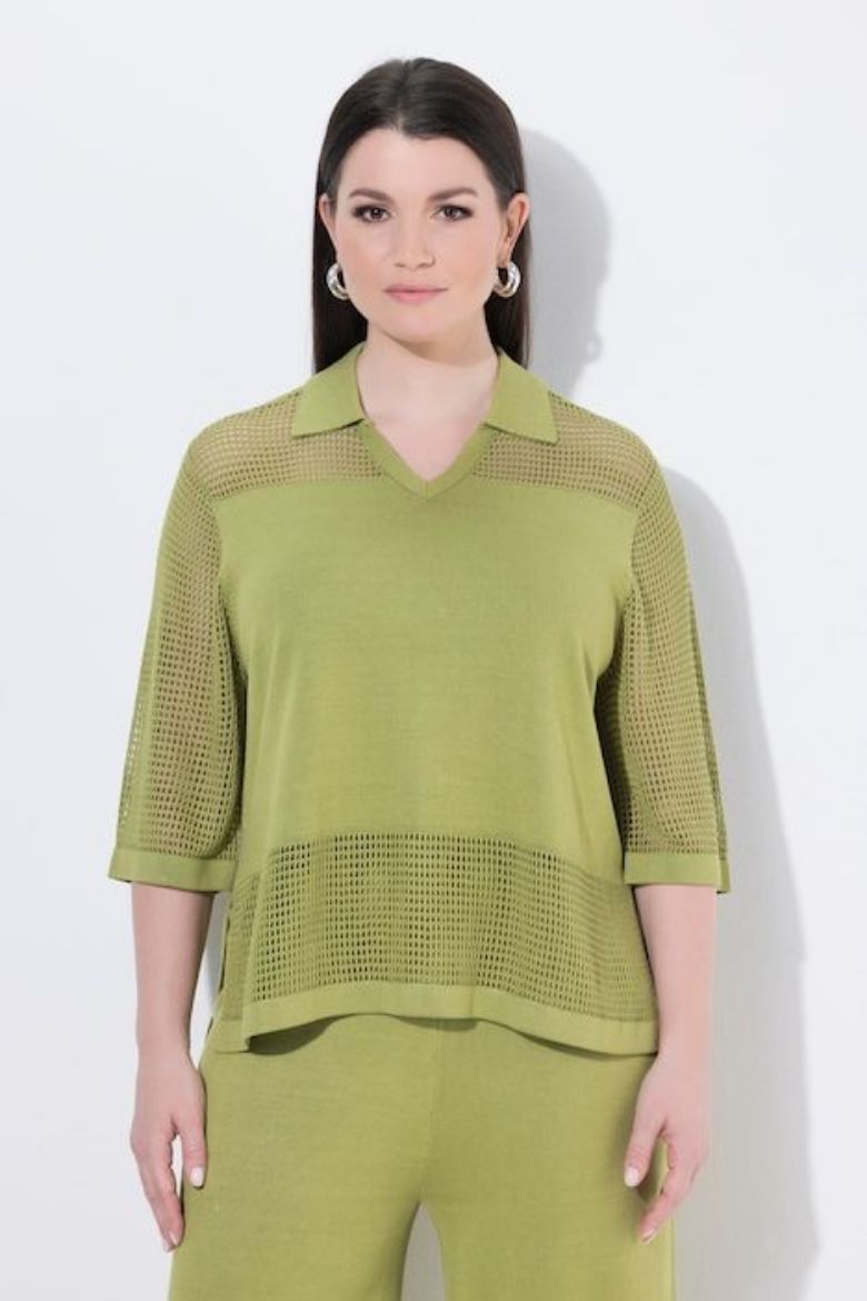 Plus size veliki brojevi Pulover 3/4 rukava V ovratnika za punije