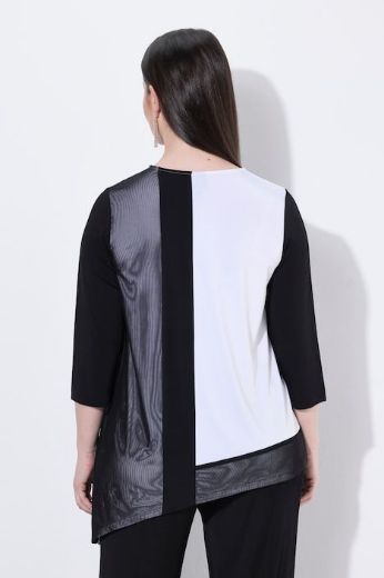Plus size veliki brojevi Bluza 3/4 rukava asimetričnog kroja za punije