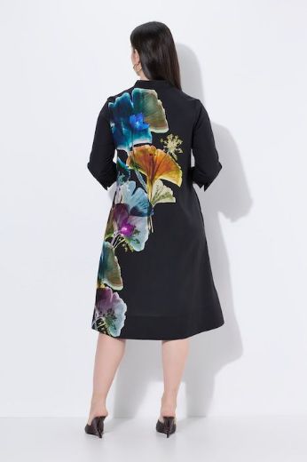 Plus size veliki brojevi Haljina midi 3/4 rukava A kroja za punije
