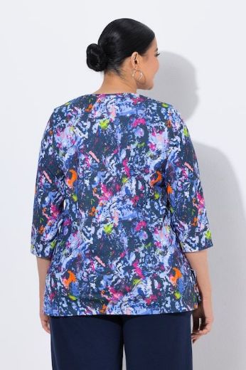 Plus size veliki brojevi Majica 3/4 rukava V ovratnika za punije