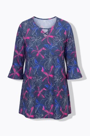 Plus size veliki brojevi Majica 3/4 rukava dužeg kroja za punije