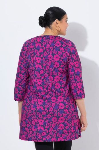 Plus size veliki brojevi Majica 3/4 rukava dužeg kroja za punije
