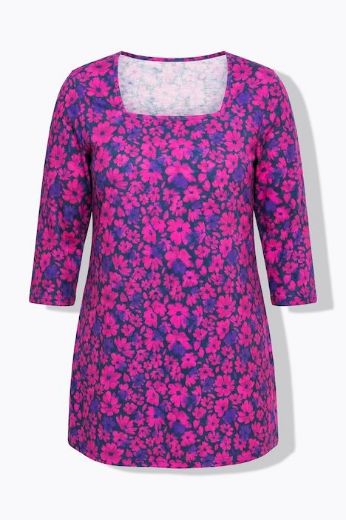 Plus size veliki brojevi Majica 3/4 rukava dužeg kroja za punije