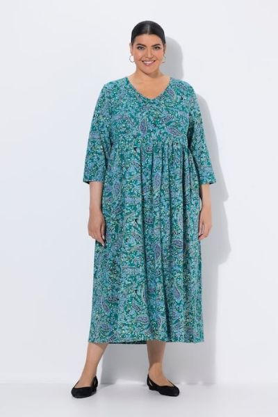 Veliki brojevi Haljina maxi 3/4 rukava moda za punije