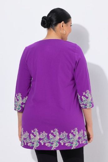 Plus size veliki brojevi Majica 3/4 rukava dužeg kroja za punije