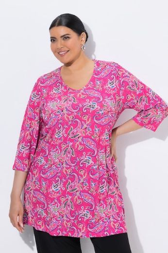 Plus size veliki brojevi Majica 3/4 rukava dužeg kroja za punije