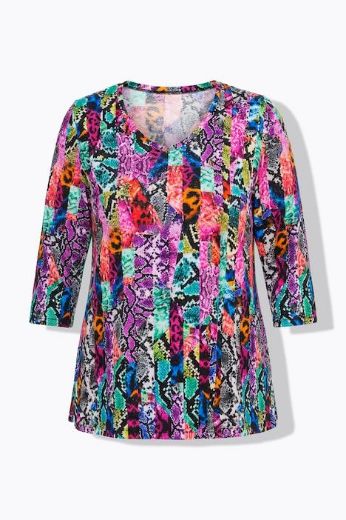 Plus size veliki brojevi Majica 3/4 rukakava V ovratnika za punije