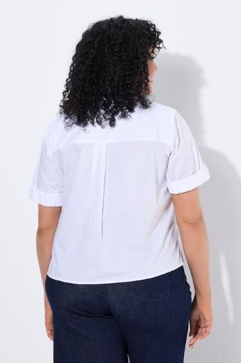 Plus size veliki brojevi Košulja kratkih rukava kraćeg kroja za punije