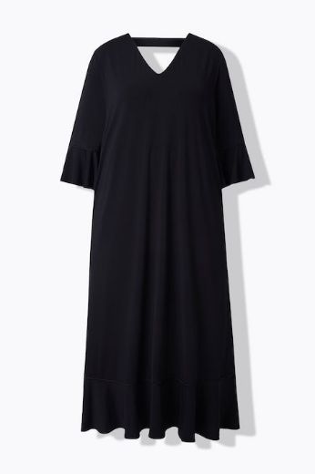 Plus size veliki brojevi Haljina maxi 3/4 rukava na volane za punije