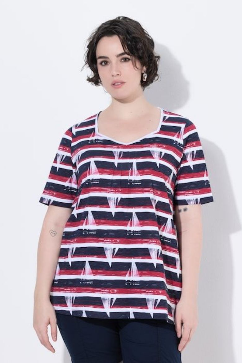Plus size veliki brojevi Majica kratkih rukava A kroja za punije