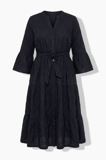 Plus size veliki brojevi Haljina 3/4 rukava na kopčanje za punije