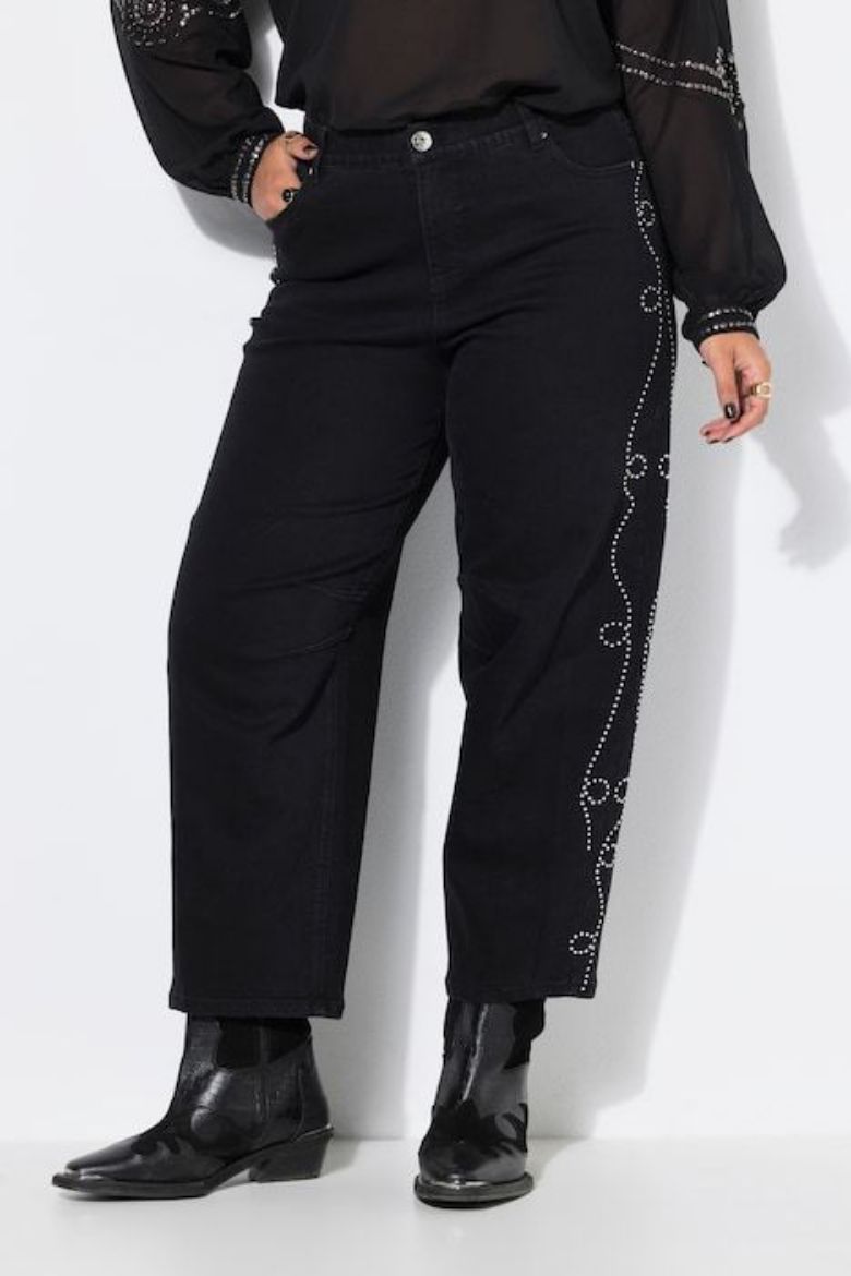 Plus size veliki brojevi Traperice barrel za punije