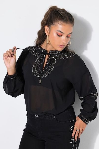 Veliki brojevi Bluza dugih rukava moda za punije