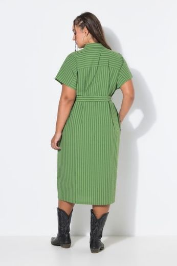 Plus size veliki brojevi Haljina midi kratkih rukava za punije