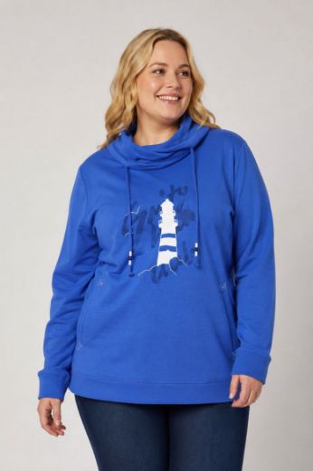Plus size veliki brojevi Majica s dugih rukavima i povišenom ovratnikom za punije
