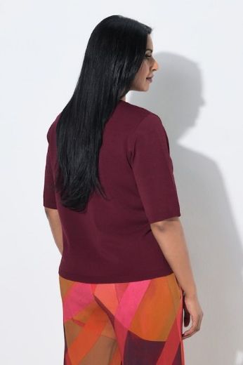 Plus size veliki brojevi Pulover kratkih rukava V ovratnika za punije