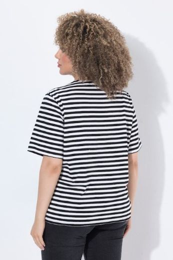 Plus size veliki brojevi Majica kratkih rukava na pruge za punije