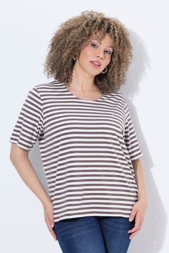 Plus size veliki brojevi Majica kratkih rukava na pruge za punije