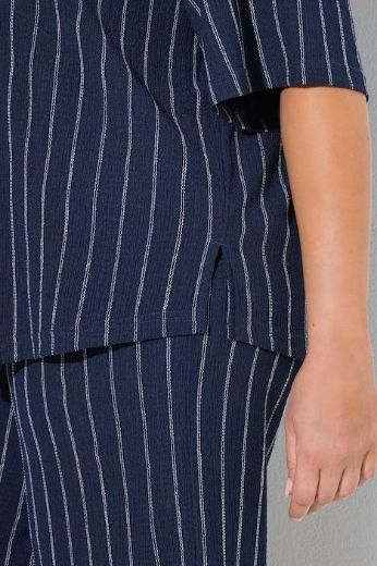 Plus size veliki brojevi Blusa polu rukava na pruge za punije