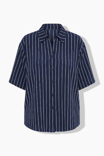 Plus size veliki brojevi Blusa polu rukava na pruge za punije