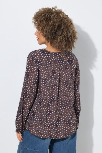 Plus size veliki brojevi Bluza dugih rukava V ovratnika za punije