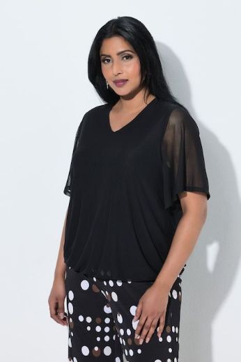 Plus size veliki brojevi Bluza kratkih rukava V ovratnika za punije
