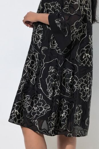 Plus size veliki brojevi Haljina midi 3/4 rukava A kroja za punije
