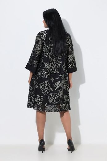 Plus size veliki brojevi Haljina midi 3/4 rukava A kroja za punije