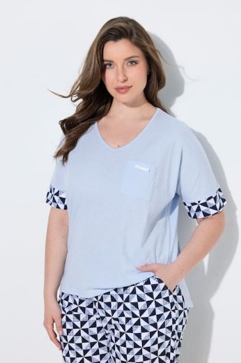 Plus size veliki brojevi Pidžama dvodijelna kratkih rukava za punije