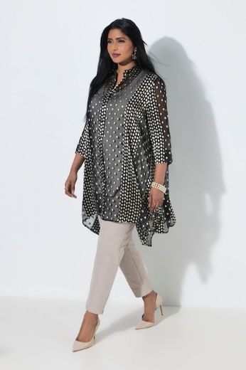 Plus size veliki brojevi Bluza 3/4 rukava dužeg kroja za punije