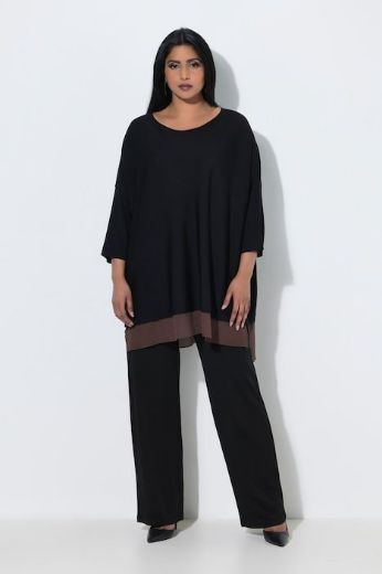 Plus size veliki brojevi Pulover 3/4 rukava dužeg kroja za punije