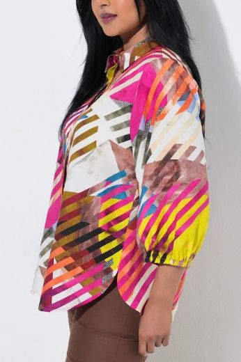 Plus size veliki brojevi Bluza 3/4 rukava A kroja za punije