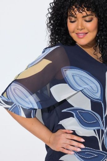 Plus size veliki brojevi Bluza 3/4 rukava V ovratnika za punije