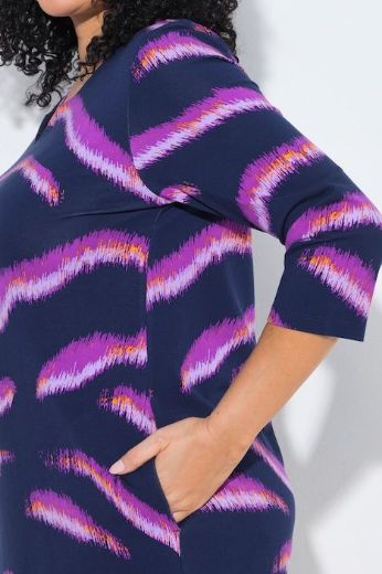 Plus size veliki brojevi Haljina midi 3/4 rukava za punije
