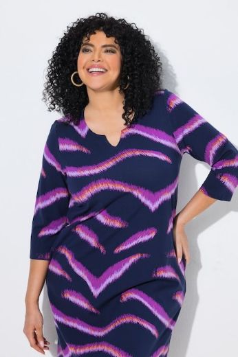 Plus size veliki brojevi Haljina midi 3/4 rukava za punije