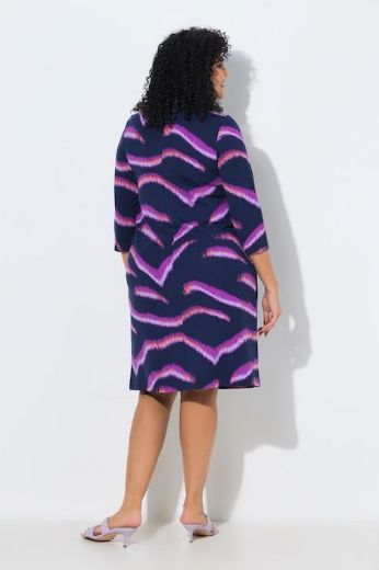 Plus size veliki brojevi Haljina midi 3/4 rukava za punije