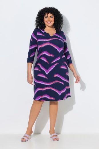 Plus size veliki brojevi Haljina midi 3/4 rukava za punije