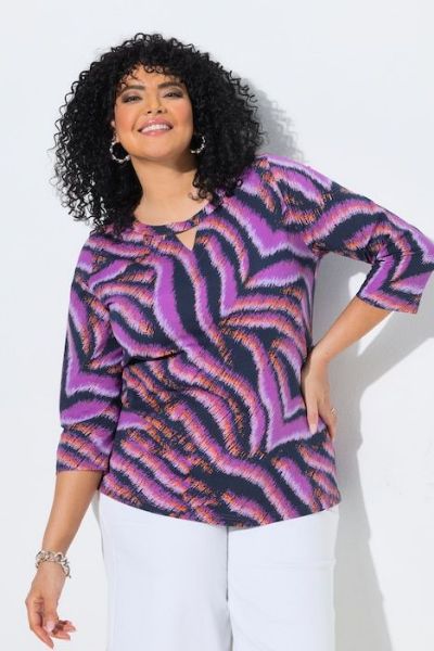 Veliki brojevi Majica 3/4 rukava moda za punije