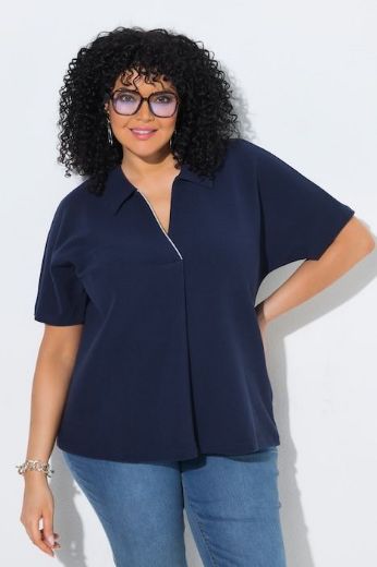 Plus size veliki brojevi Majica kratkih rukava V ovratnika za punije