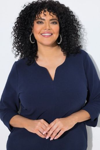 Plus size veliki brojevi Haljina 3/4 rukava kraćeg kroja za punije