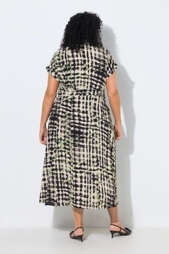 Plus size veliki brojevi Haljina maxi kratkih rukava za punije
