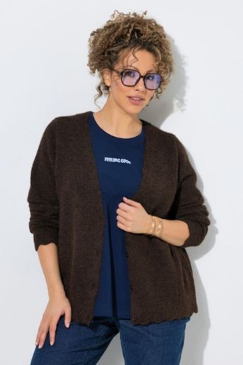Plus size veliki brojevi Kardigan na kopčanje za punije